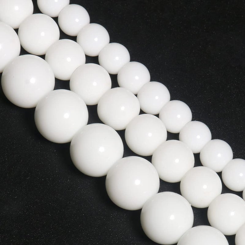Yochus 6mm Natural Stone Beads for Jewelry DIY Making Bulk Natural Tridacna Stone Round Loose Beads Bracelet Making - Image 2